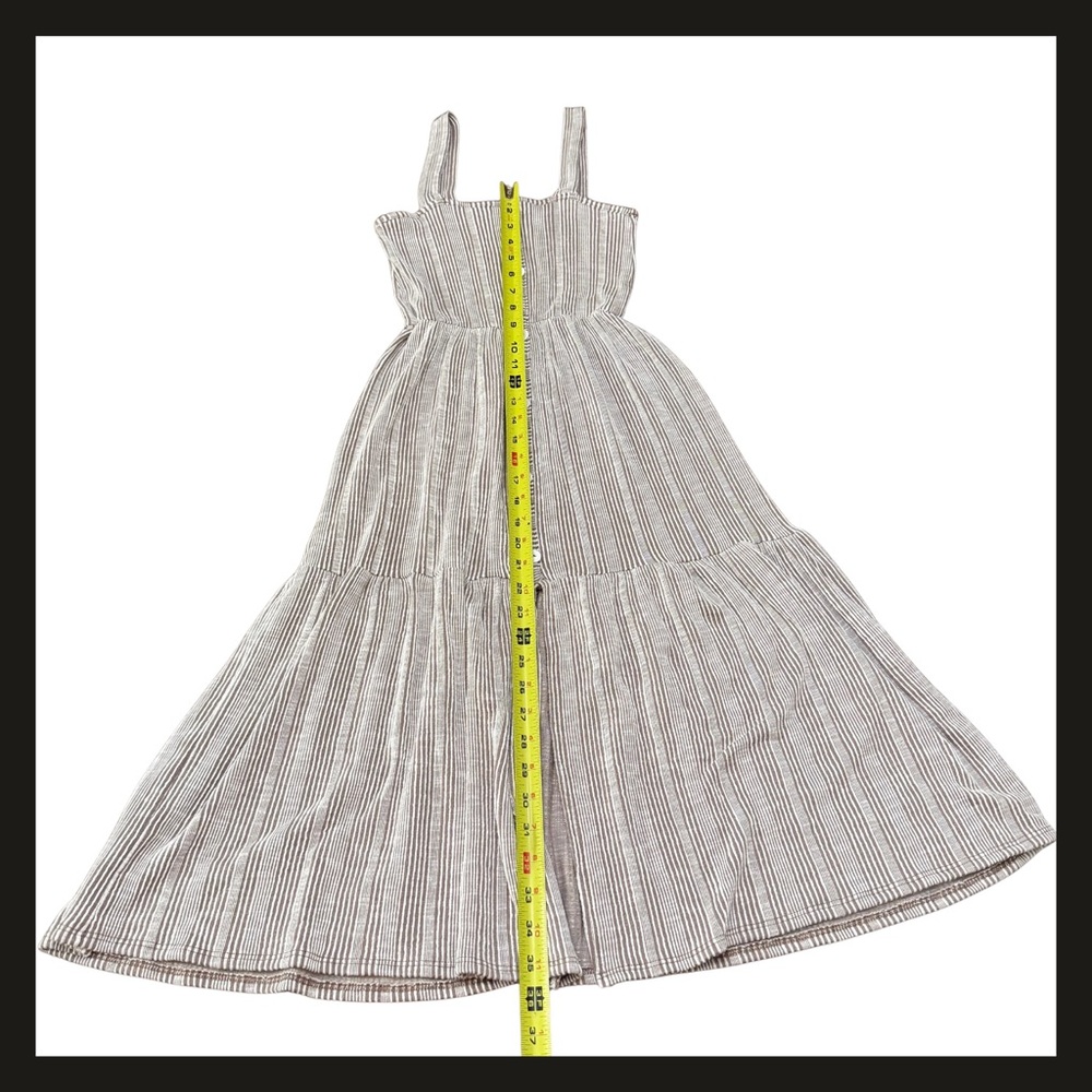 Caution to the Wind Striped Button Front Tiered Midi Sundress Women’s Small EUC - Picture 6 of 11